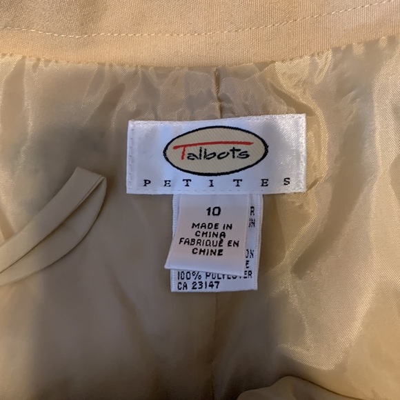 Vintage Talbots petites embroidered novelty tiki khaki wide leg capri? pant 10 - Picture 9 of 11